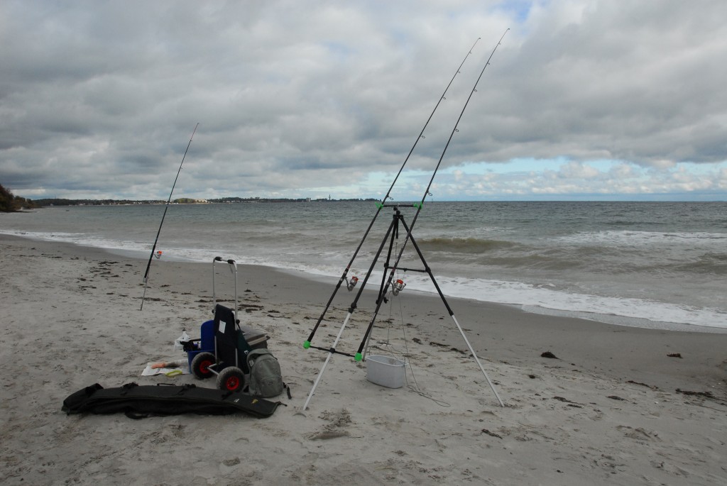 Brandungsangeln direkt vor dem Ferienhaus Ostseeblick Brandungsangeln vor dem Wlan Ferienhaus Ostsee